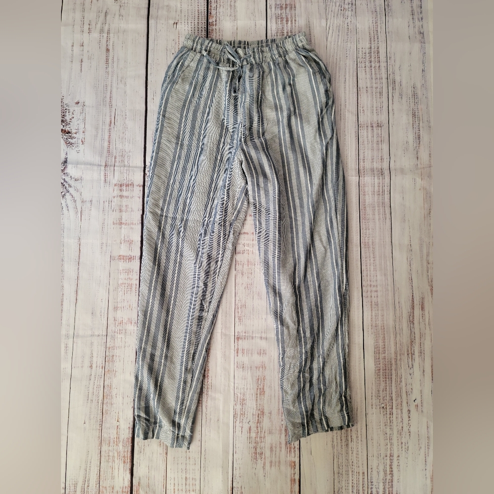 A&E XS NWTS stripped Paperbag Waist Joggers - Picture 4 of 6